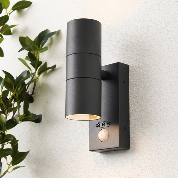 Leto Outdoor Wall Light with PIR Sensor, Anthracite - Image 3