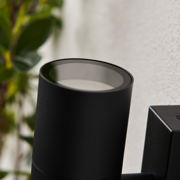 Leto 2 Light Up and Down Outdoor Wall Light - Black - Image 2