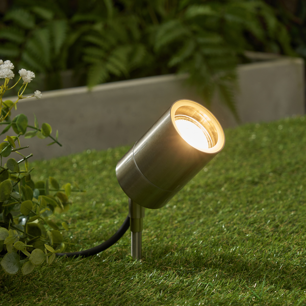 Leto 1 Light Outdoor Spike Light - Stainless Steel