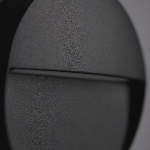 Onza Outdoor LED 11cm Round Wall Light, Black - Image 4