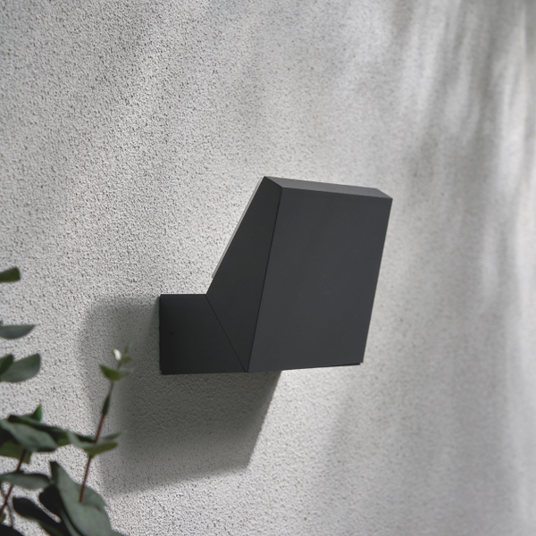Rayu Outdoor LED Up or Down Adjustable Wall Light, Anthracite - Image 2