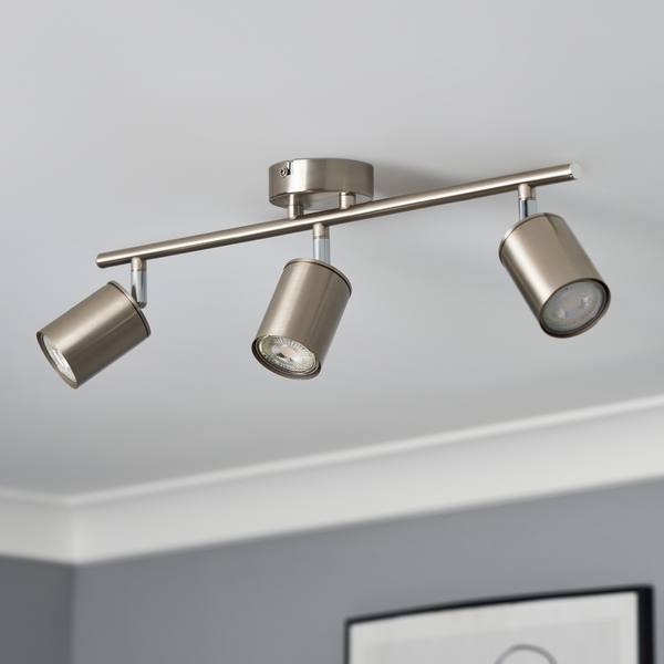 Joshua 3 Light Spotlight Bar - Satin Nickel