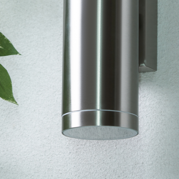 Brean 2 Light Outdoor Up & Down Wall Light - Stainless Steel - Image 5