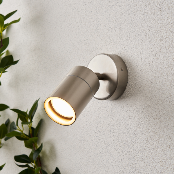Leto 1 Light Adjustable IP65 Outdoor Wall Light - Stainless Steel - Image 3