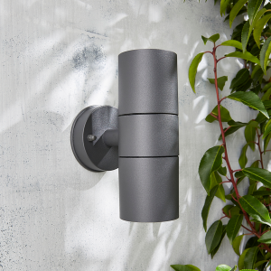 Arbo Outdoor Up & Down Wall Light with Tempered Glass, Anthracite