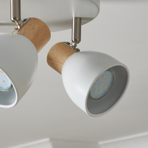 Oliver 3 Light Spotlight Plate White - Image 3