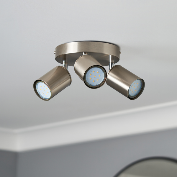 Joshua 3 Light Spotlight - Satin Nickel - Image 3
