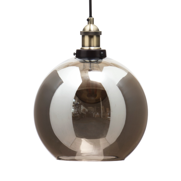 Carter 1 Light Kitchen/Diner Pendant - Antique Brass/Smoked - Image 4