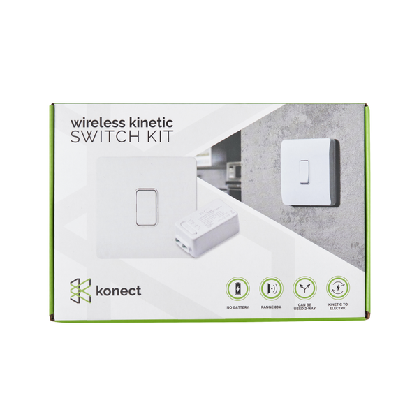 Single Kinetic Switch with Receiver Kit - White - Image 3