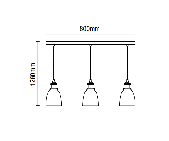 Industrial 3 Light Kitchen/Diner Pendant - Antique Copper - Image 6