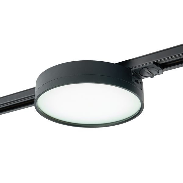 Cavan 18w LED 3xCCT Round Dimmable Track Light Black