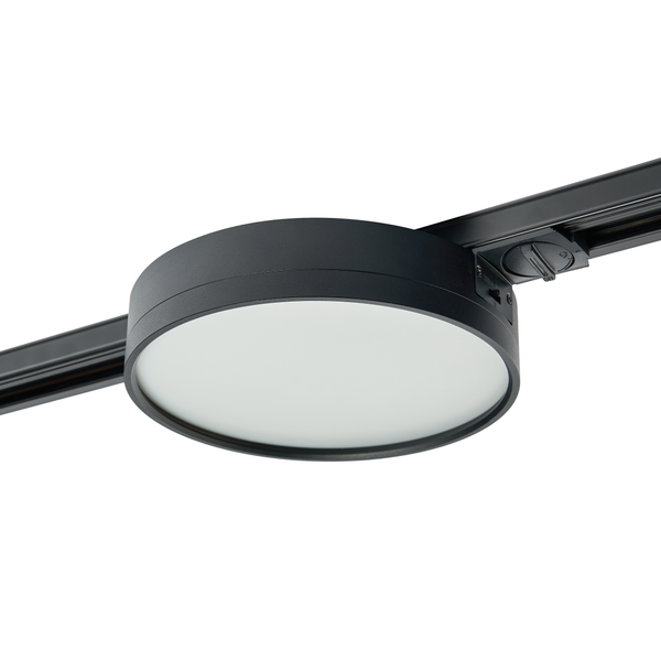 Cavan 18w LED 3xCCT Round Dimmable Track Light Black - Image 2