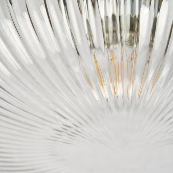 Scala 1lt Chrome Ribbed Flush Bathroom Light IP44 - Image 6