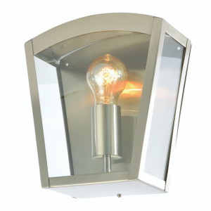 Artemis Outdoor Lantern Curved Wall Light - Stainless Steel