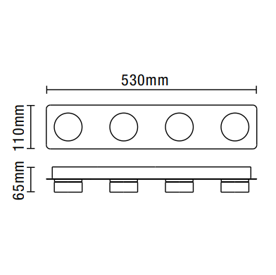 Amalfi LED Bathroom Ceiling Spotlight Bar, Matt Black - Image 5