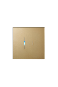 Ikonects Decorative glass switch - Brass front, white surround - 2 Gang - Image 6