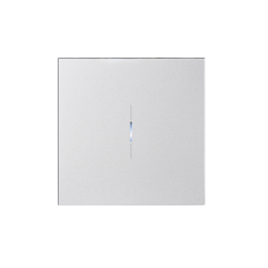 Ikonects Decorative glass switch - Chrome front, white surround - 1 Gang