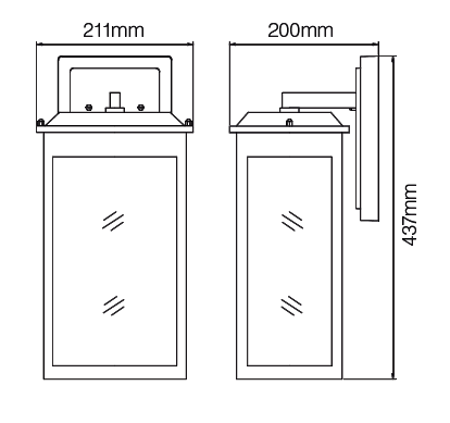 Ainsel 18w LED Large 4 Panel Lantern Black - Image 16