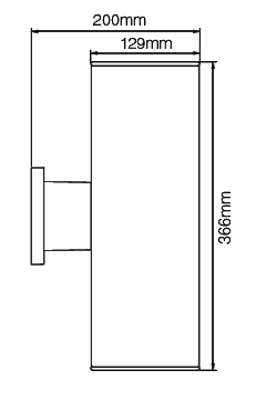 Raley Cylinder Up & Down light Gold - Image 10