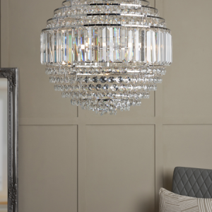 Paladina Large Ball Satin Chrome/Clear
