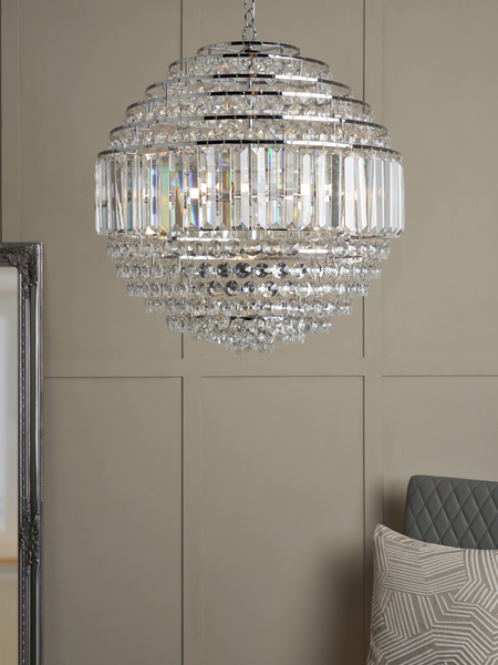 Paladina Large Ball Satin Chrome/Clear