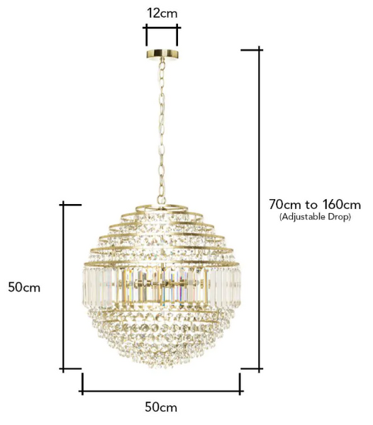 Paladina Large Ball Satin Brass/Clear - Image 8