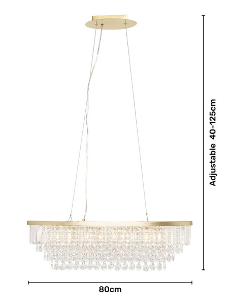 Paladina Diner Bar Satin Brass/clear - Image 4
