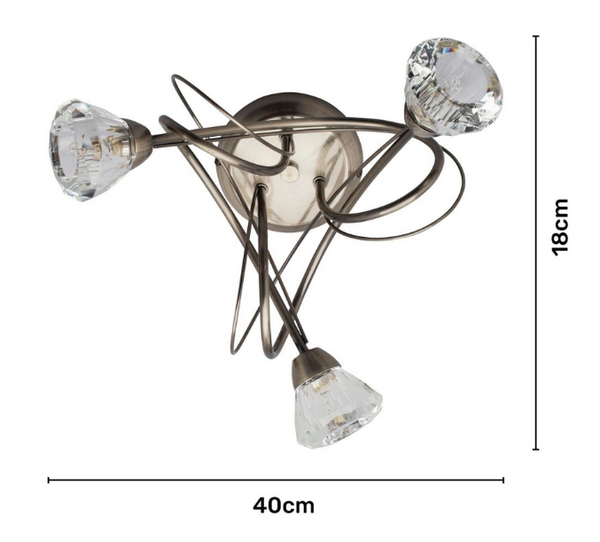 Marianne 3 Light ceiling -Flush - Image 8