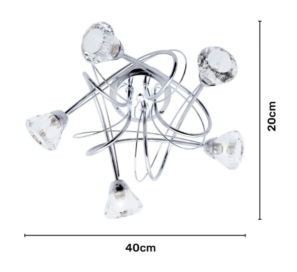 Marianne 5 Light ceiling -Flush - Image 4