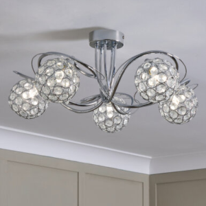 Orianna Flush 5 Light - Chrome