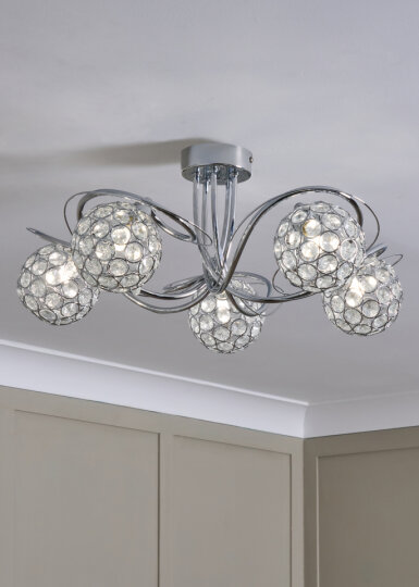 Orianna Flush 5 Light - Chrome