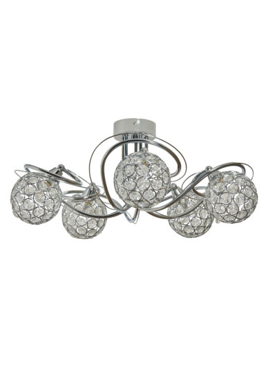 Orianna Flush 5 Light - Chrome - Image 3