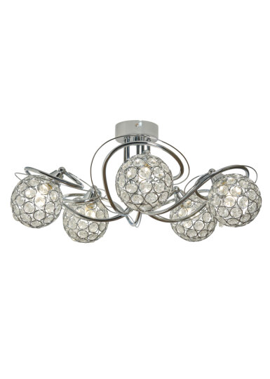 Orianna Flush 5 Light - Chrome - Image 4