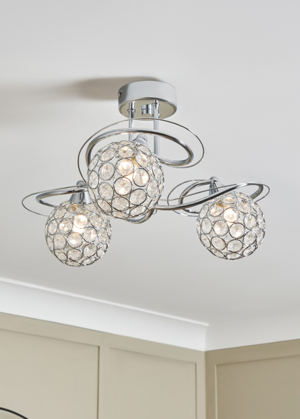 Orianna Flush 3 Light - Chrome