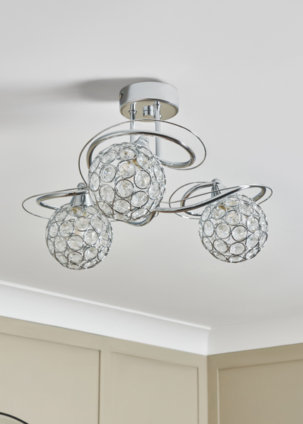 Orianna Flush 3 Light - Chrome - Image 2