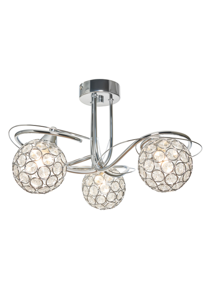 Orianna Flush 3 Light - Chrome - Image 4