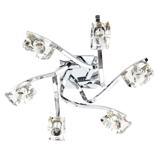 Bella 6 Light Flush - Chrome - Image 3