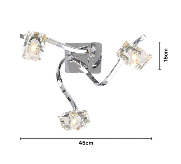 Bella 3 Light Flush - Chrome - Image 3