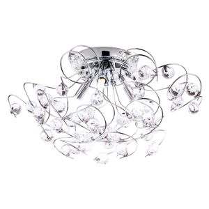 Lila Flush Ceiling Light - Chrome