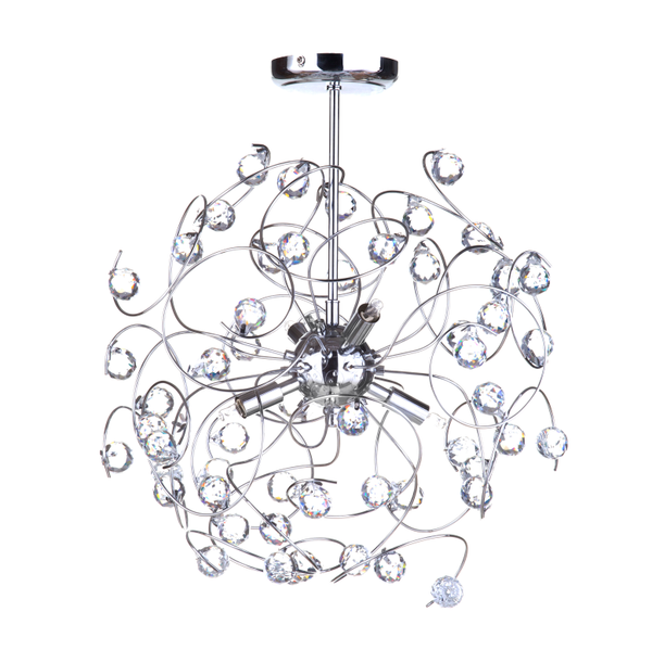 Lila Sputnik Flush Ceiling Light - Chrome - Image 3