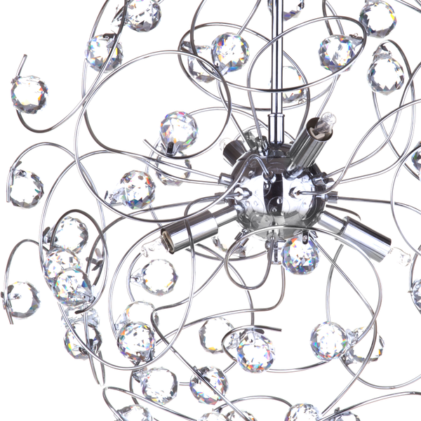 Lila Sputnik Flush Ceiling Light - Chrome - Image 6