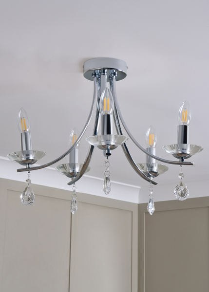 Bugsy Chrome Ceiling - Flush - Image 2