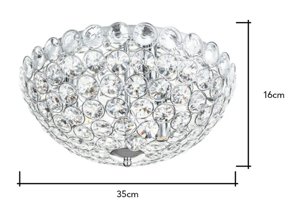 Ava Ceiling Light Chrome - Flush - Image 2