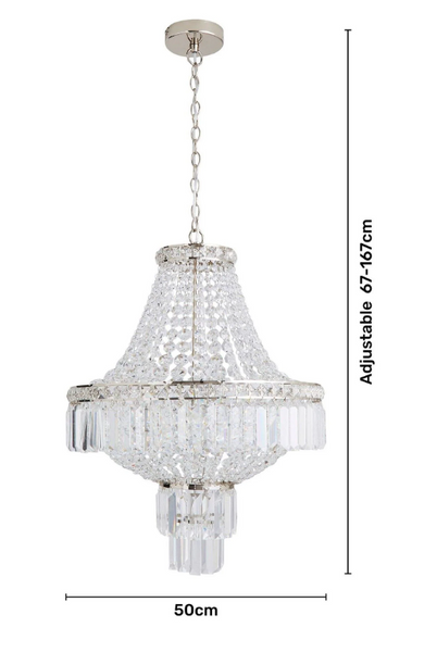 Chloe Polished Nickel - Chandelier - Image 3