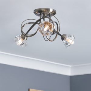 Soni 3 Light  - Flush Antique Brass