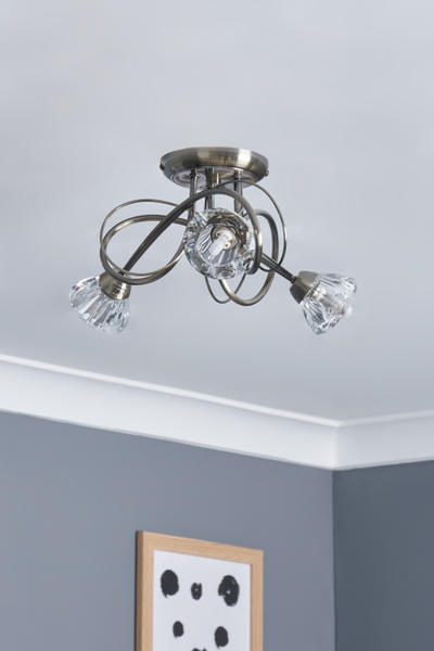Soni 3 Light - Flush Antique Brass - Image 2