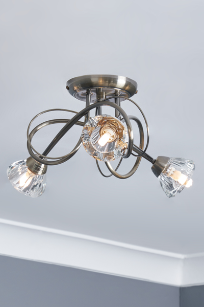 Soni 3 Light - Flush Antique Brass - Image 3
