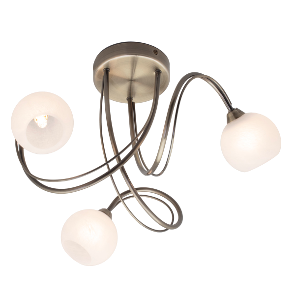 Soni 3 Light - Flush Antique Brass - Image 8