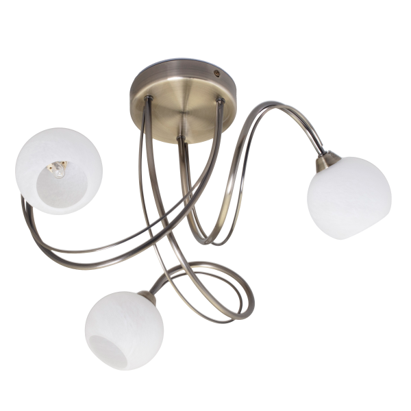 Soni 3 Light - Flush Antique Brass - Image 9