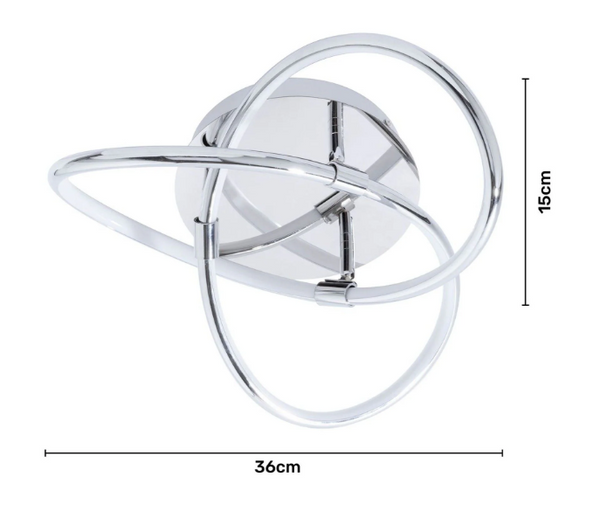 Eero Knotted shape Chrome LED - Flush - Image 4